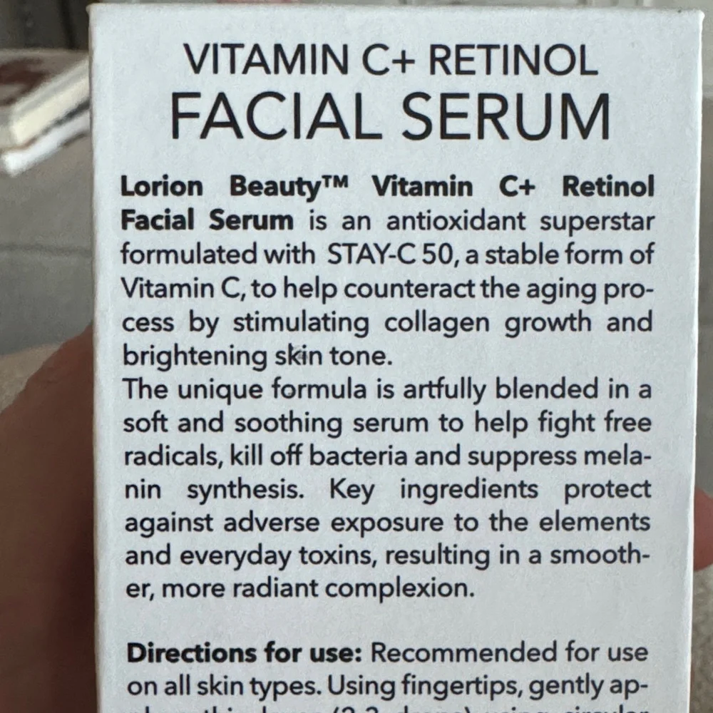 LORION Vitamin C+ Retinol Facial Serum - 1.35 Fl oz. NWT